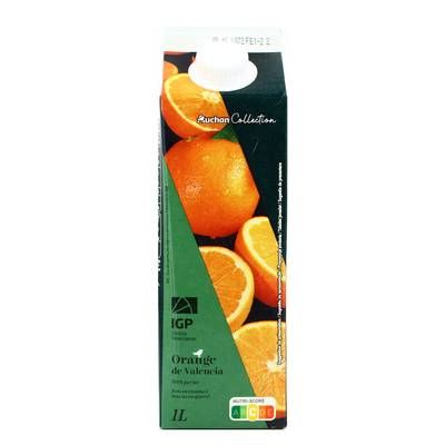 Auchan Gourmet Pur jus d'orange IGP Valencia sans sucres ajoutés, 1L