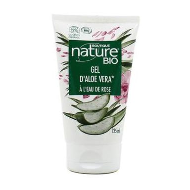 Boutique Nature Gel Aloé Véra bio à l'eau de rose, 125ml