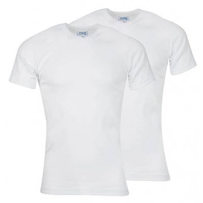 3106435170268 - Athena - 2 T-shirts col V en coton bio Blanc