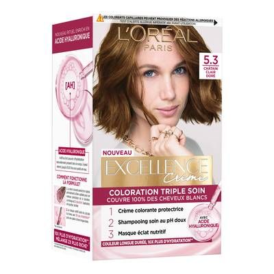 L'Oréal Paris Excellence crème Coloration 5.3 Châtain Clair Doré, 216g