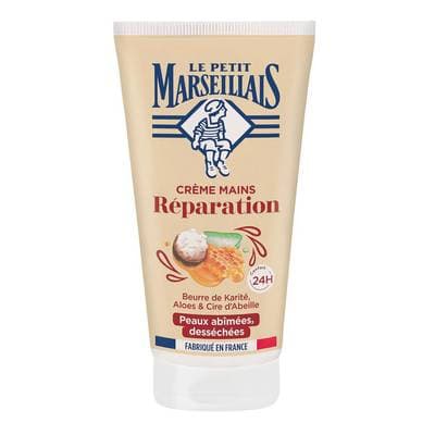 Le Petit Marseillais Crème mains réparatrice karité, aloès et cire d'abeille peaux abimées, desséchées, 75ml