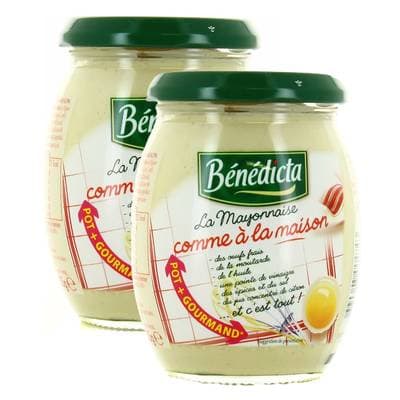 Bénédicta Mayonnaise Comme à la maison en bocal, Lot de 2x255g