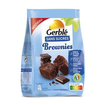 Gerblé Sans Sucres 6 Brownies Sans Sucres, 150g