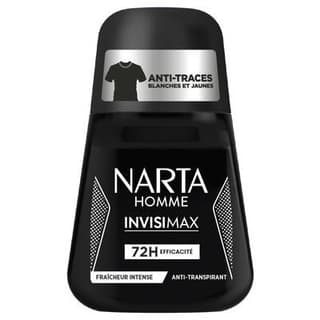 Narta Homme Déodorant Bille pour Homme InvisiMax 72H Fraîcheur Intense, 50ml