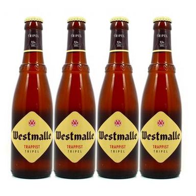 Westmalle Triple Bière Trappiste Triple 9°, Lot de 4x33cl