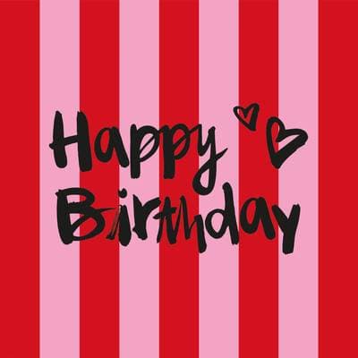 Paperproducts Design Serviette en papier Joyeux anniversaire, 20 serviettes de 33 x 33 cm