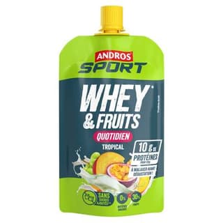 Andros Gourdes whey & fruits tropical, 120g
