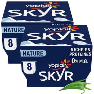 Yoplait Skyr Nature 0%, Lot de 2 - 8x100g