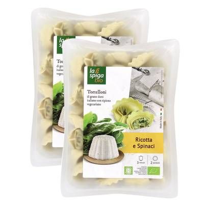 La Spiga Bio Tortelloni Ricotta Epinards Bio, Lot 2x450g