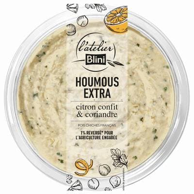 Atelier Blini Houmous Extra Citron Confit & Corriandre, 170g