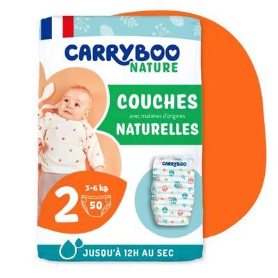 3760001769371 - Carryboo Nature - Couches naturelles et chou T2 (3-6kg)