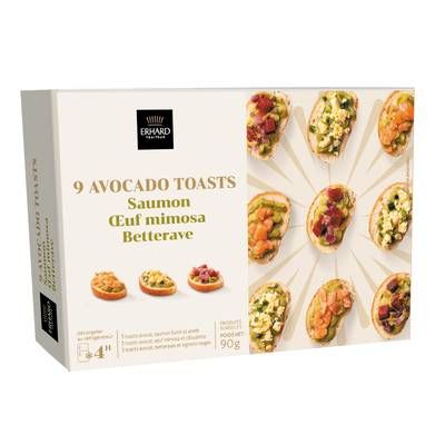 Erhard traiteur Avocado toasts, 90g