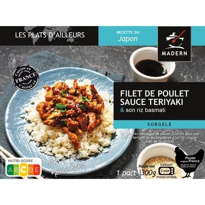 Madern Filet de poulet Teryaki et son riz Basmati, 300g