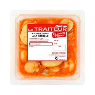 Auchan Le Traiteur Champignons à la grecque, 300g