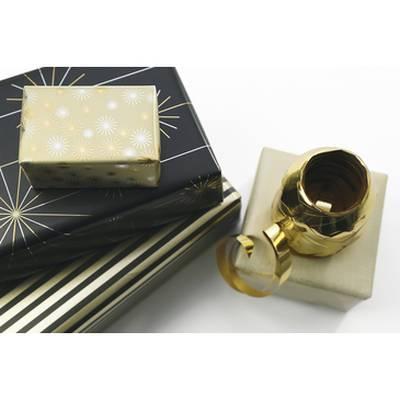 3329682128572 - Clairefontaine - Un rouleau de papier cadeau Premium Noir - Or