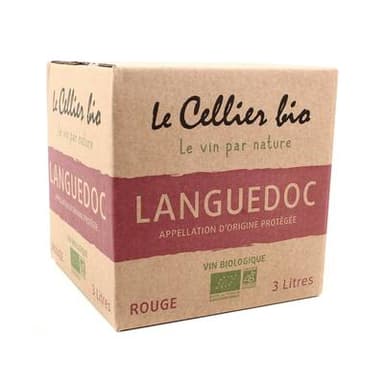 Languedoc rouge AOP Le Cellier Bio 14.5°, Bag in box 3L