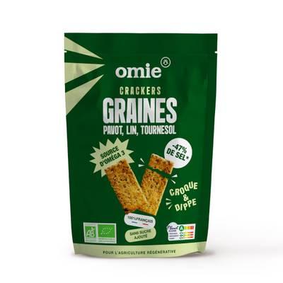 3760325484073 - Omie - Crackers aux graines bio - Pavot, Lin, Tournesol