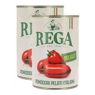 Rega Tomates pelées bio en conserve, Lot de 2x240g