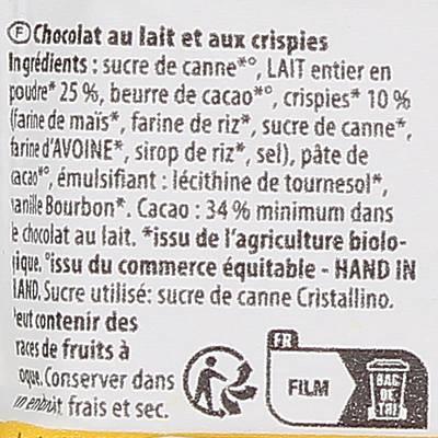 4006040209973 - Rapunzel - Chocolat lait crispies bio