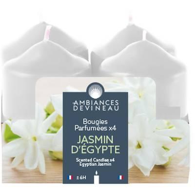 3482356614600 - Ambiances Devineau - 4 bougies parfum Jasmin d'Egypte