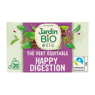 Jardin Bio Etic Thé Vert Happy Digestion Bio - 20 sachets, 30g