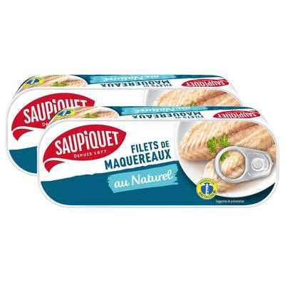 Saupiquet Filets de Maquereaux au Naturel, Lot de 2x95g