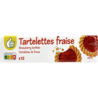 Pouce Tartelettes à la fraise x12, 200g