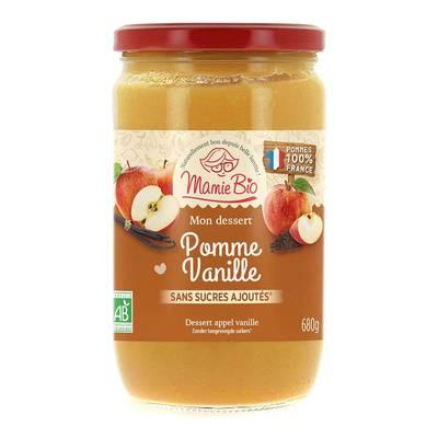 3700477609474 - Mamie Bio - Purée de pomme vanille bio, sans sucres ajoutés