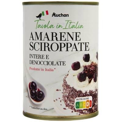 Auchan Tavola In Italia Cerises amarena dénoyautées au sirop, 300g