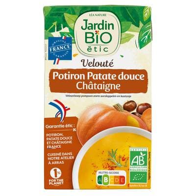 Jardin Bio Etic Soupe Velouté Potiron Patate Douce Châtaigne Bio, 1L