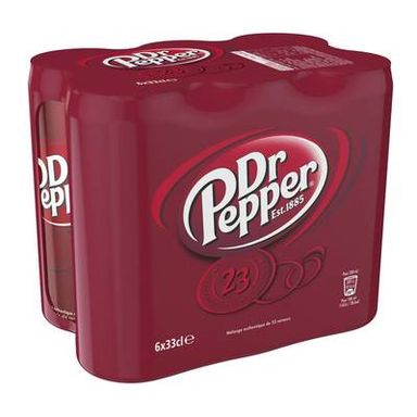 Dr. Pepper Cola l'original, 6x33cl