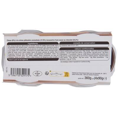 3596710329175 - Auchan - Profiteroles fourrées nappées de sauce au chocolat