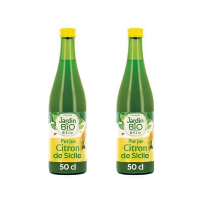 Jardin Bio Etic Jus de Citron Bio, Lot de 2x50cl