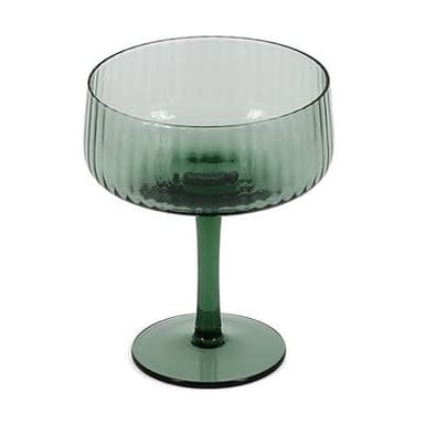 Collection Ray Verre à champagne 23cl coupe vert foncé, 4 verres