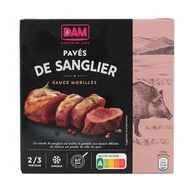 Damien De Jong Pavés de sanglier sauce aux morilles, 2x125g