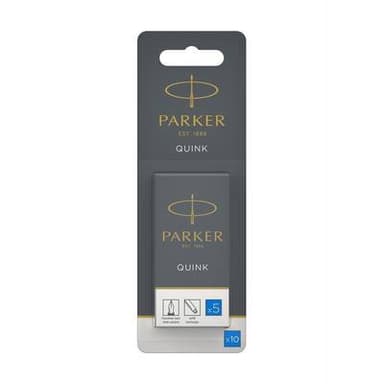 Parker Cartouches longues Quink d'encre bleue effaçable, 10 cartouches