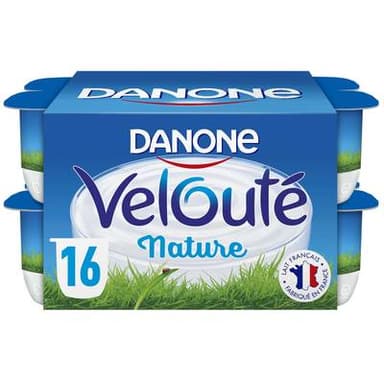 Velouté Yaourt nature brassé, 16x125g