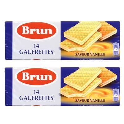 Brun Gaufrettes Vanille, Lot de 2x146g