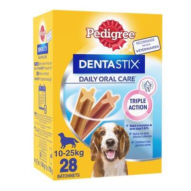 Pedigree Dentastix Daily Oral Care - Bâtonnets Hygiène Bucco-Dentaire pour chien moyen x28, 720g