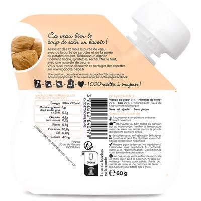 3760262840178 - Popote - Veau Bio Gourde Bébé Dès 4/6 mois