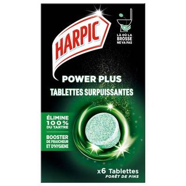 Harpic Tablettes WC Power Plus Fraicheur Active, 6 tablettes