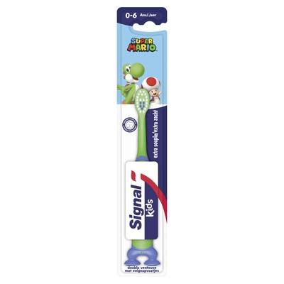 Signal Brosse à Dents Enfants Extra Souple Super Mario, 1 brosse à dents