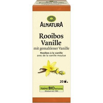 Alnatura Infusion de Rooibos avec de la Vraie Vanille Bio, 20 sachets