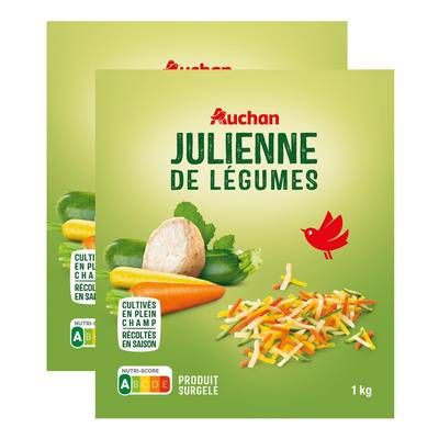 Auchan Julienne de légumes, Lot de 2x1kg