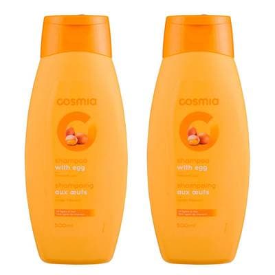COSMIA Shampooing aux oeufs tous types de cheveux, Lot de 2x500ml