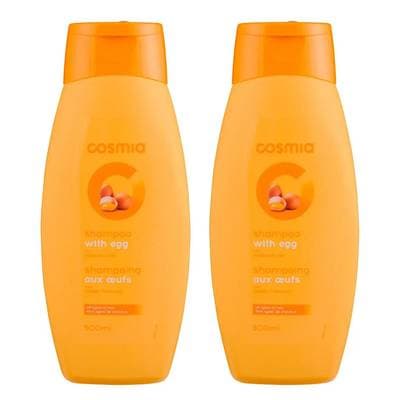 COSMIA Shampooing aux oeufs tous types de cheveux, Lot de 2x500ml