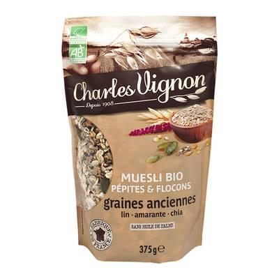 3111902100082 - Charles Vignon - Muesli Pépites et flocons - Graines anciennes Bio