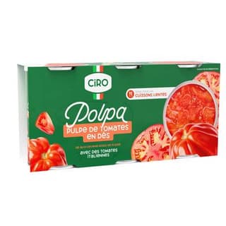 Ciro Pulpe de Tomates dés - Polpa en conserve, 3x400g