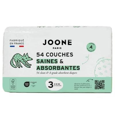Joone Couches Bébé T3 4-8kg, 54 couches
