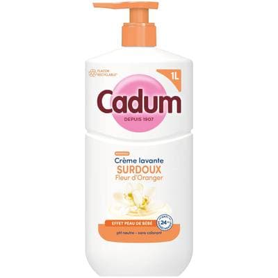 Cadum Crème lavante surdoux fleur d'Oranger, 1L